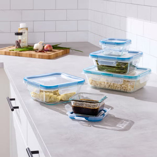 Total Solutions Glass Food Storage Container Set of 10